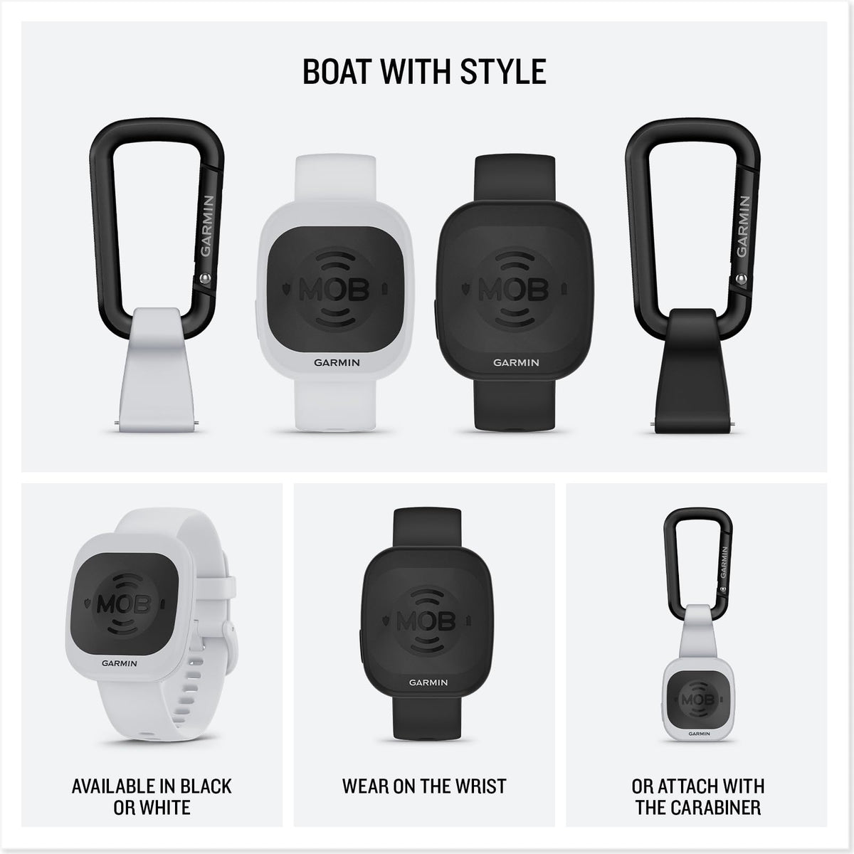 Garmin OnBoard™ Mob Tag, Wireless, Part of a Wireless Mob System, White
