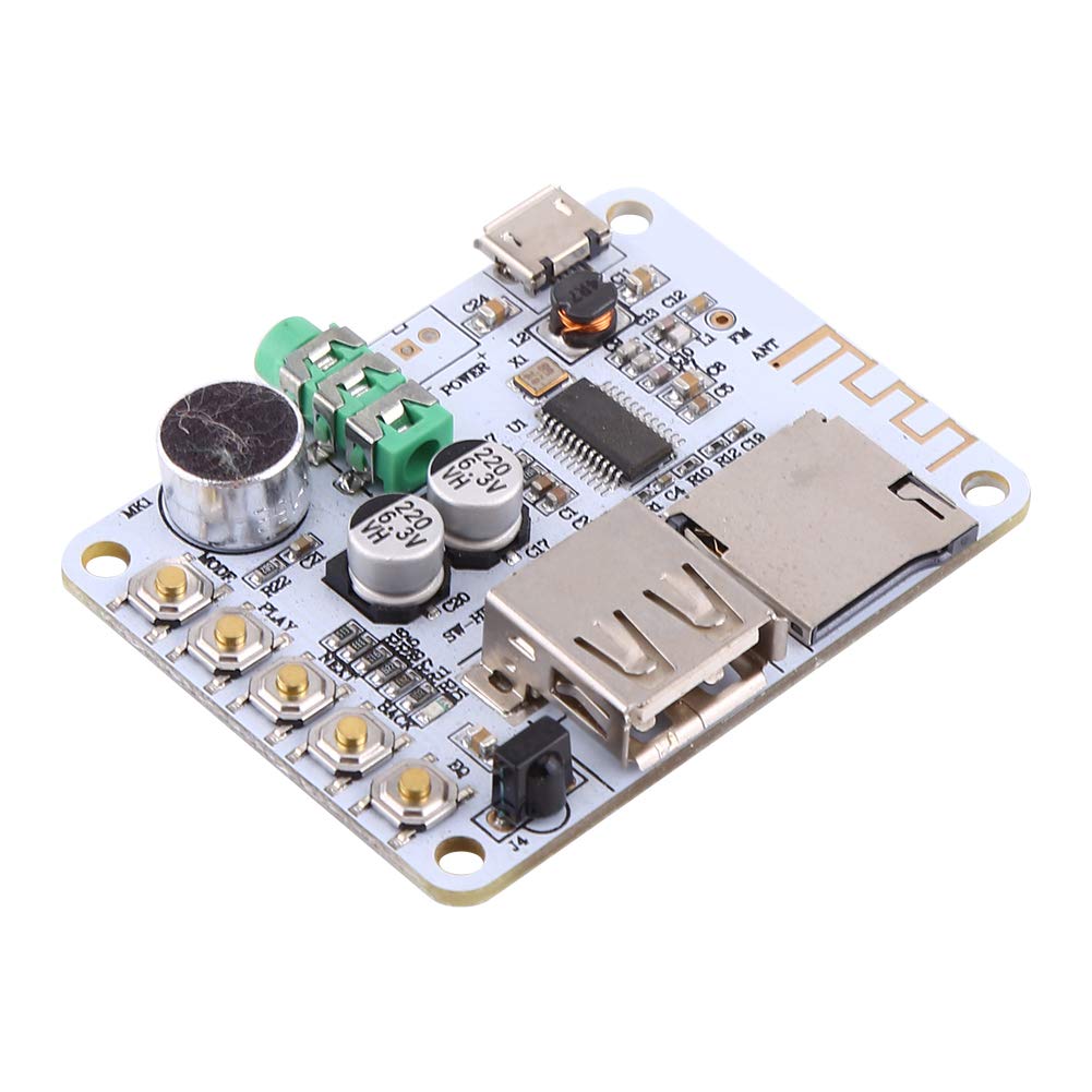 New Bluetooth Audio Receiver Microphone Amplifier USB TF FM MP3 Decoder WMA WAV FLAC Player(Bluetooth+Controller+Receiver)