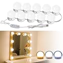 HELOIE Led Vanity Mirror Lights,Vanity Lights for Makeup Dressing Mirror Lighting,10 Dimmable Bulbs,Adjustable Light Color & Brightness,USB