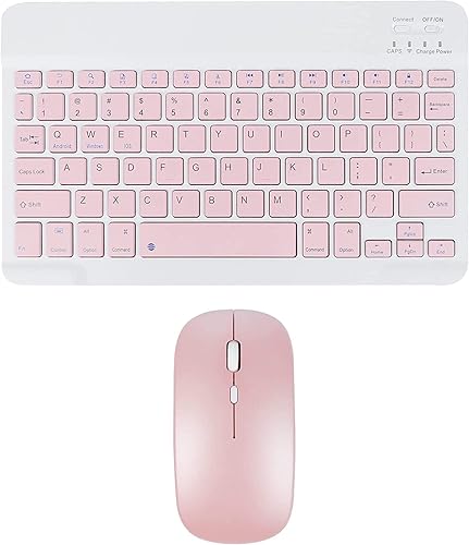 Wireless Keyboard and Mouse Bluetooth Rechargeable Wireless Mouse Keyboard Set Ultra-Slim Portable Compact Keyboard and Mouse Combo