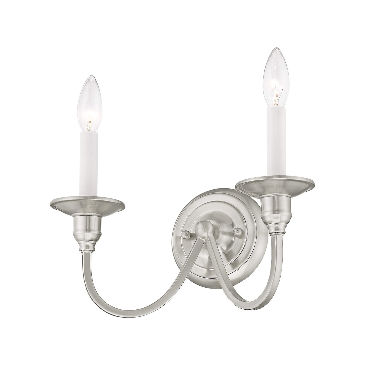 Livex Lighting 5142-35 Cranford 2-Light Wall Sconce, Polished Nickel