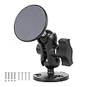 FPN 1" Ball Magnetic Phone Mount for Boat/Truck/Car, Aluminum Alloy Short Arm & Base, Double Ball Joint, Screw-Mounted AMPS Round Base Phone Holder