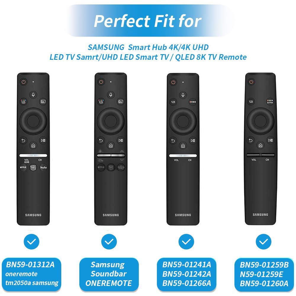 Samsung 3 Pack Silicone Protective Case for Smart TV Remote Control BN59 Series - Anti-Lost Shockproof Glowing Cover Skin Sleeve Protector for 4K