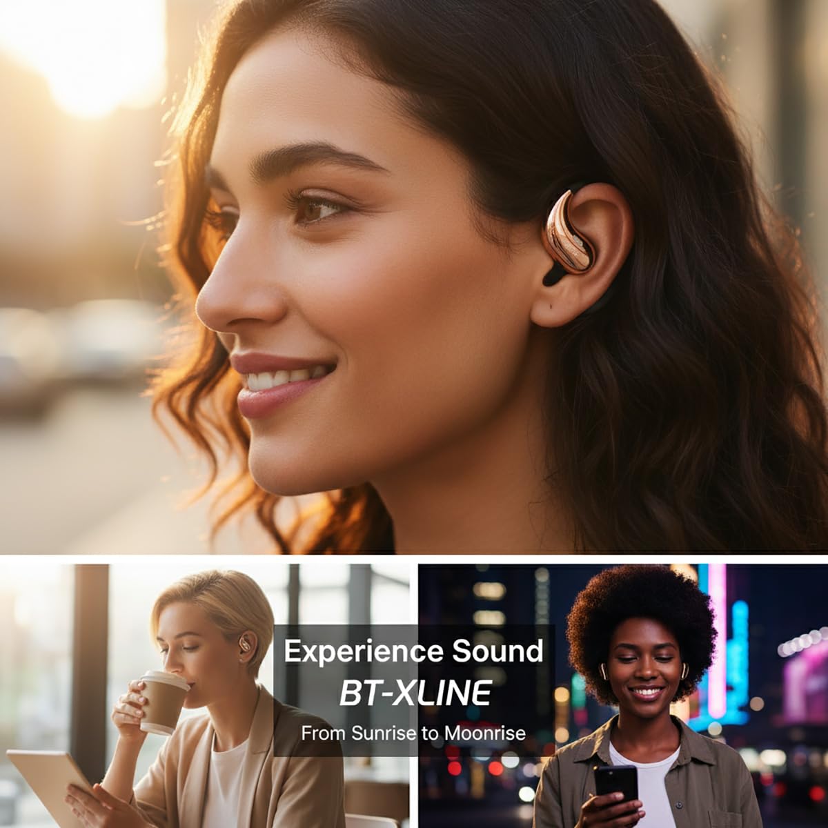 BEVCEFCC Open Ear Bluetooth Headphones 6.0, Wireless Earbuds with Ear Hooks, 36H Playtime, Sweatproof Comfort Fit for Sports Running Workouts, Touch…