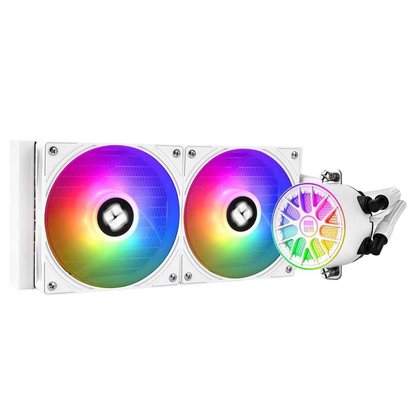 Thermalright Aqua Elite 240 V6 ARGB White AIO CPU Cooler, ARGB PWM Cooler Fans with 2000RPM, for Intel Lga1150/1151/1155/1156/1200/2011/1700/1851