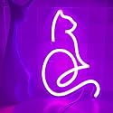 Pink Cat Neon Sign for Wall Decor - 10.6" x 7" Cute Animal LED Neon Lights, USB Powered Aesthetic Room Decor, Neon Lamp for Bedroom, Nursery, Dorm