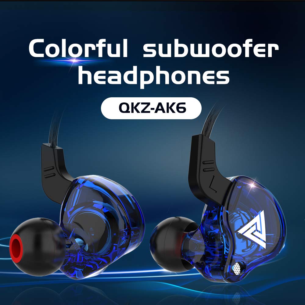 CNWUJASS Wired Gaming Earbuds, QKZ AK6 in Ear Earphone, Running Sport Headphone with Microphone, 1DD Dynamic Driver, for DJ Music Gaming Video…