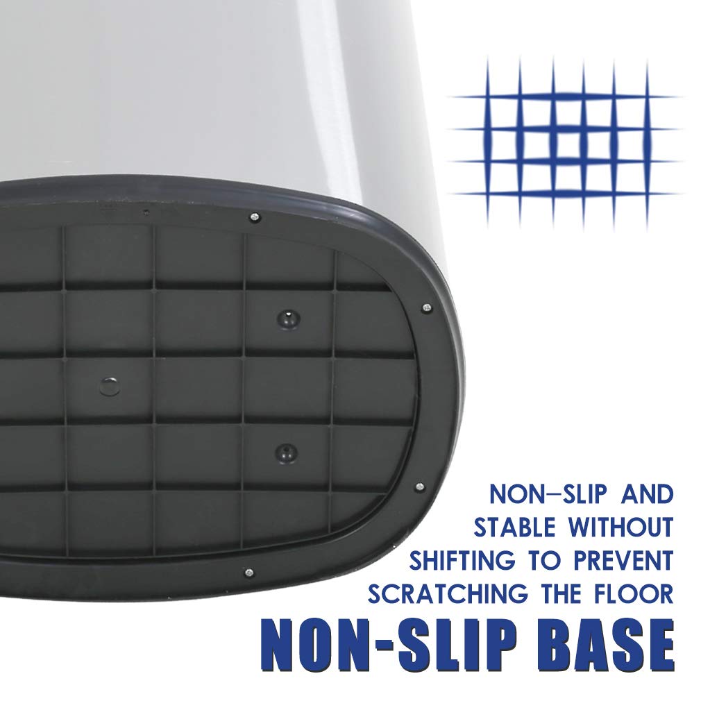 13-Gallon Touch-Free Kitchen Trash Can – Automatic High-Capacity Garbage Bin with Lid, Brushed Stainless Steel for Home & Office