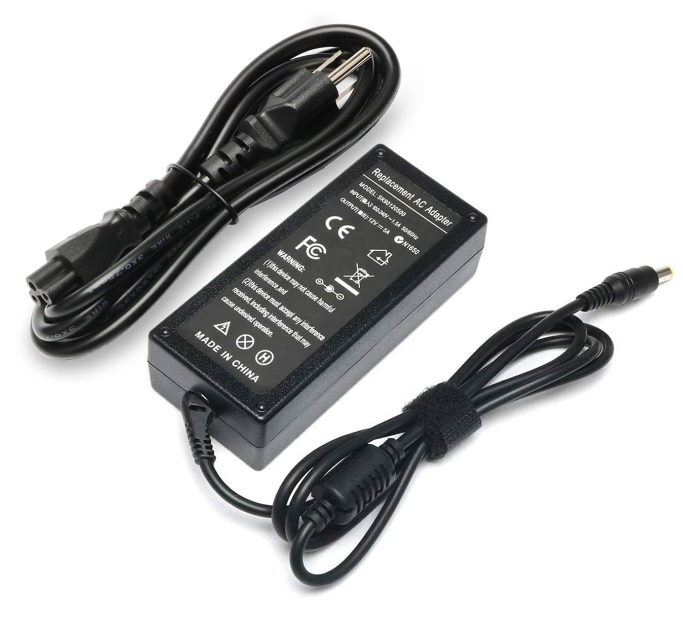 12V 5A AC Adapter fit for 19" 20" 24" 28" 32" LED HDTV TV Insignia 1080p NS-19E430A10 NS-32D220NA16 NS-32DD220NA16 Charger Supply 60W Power Cord,8.8ft