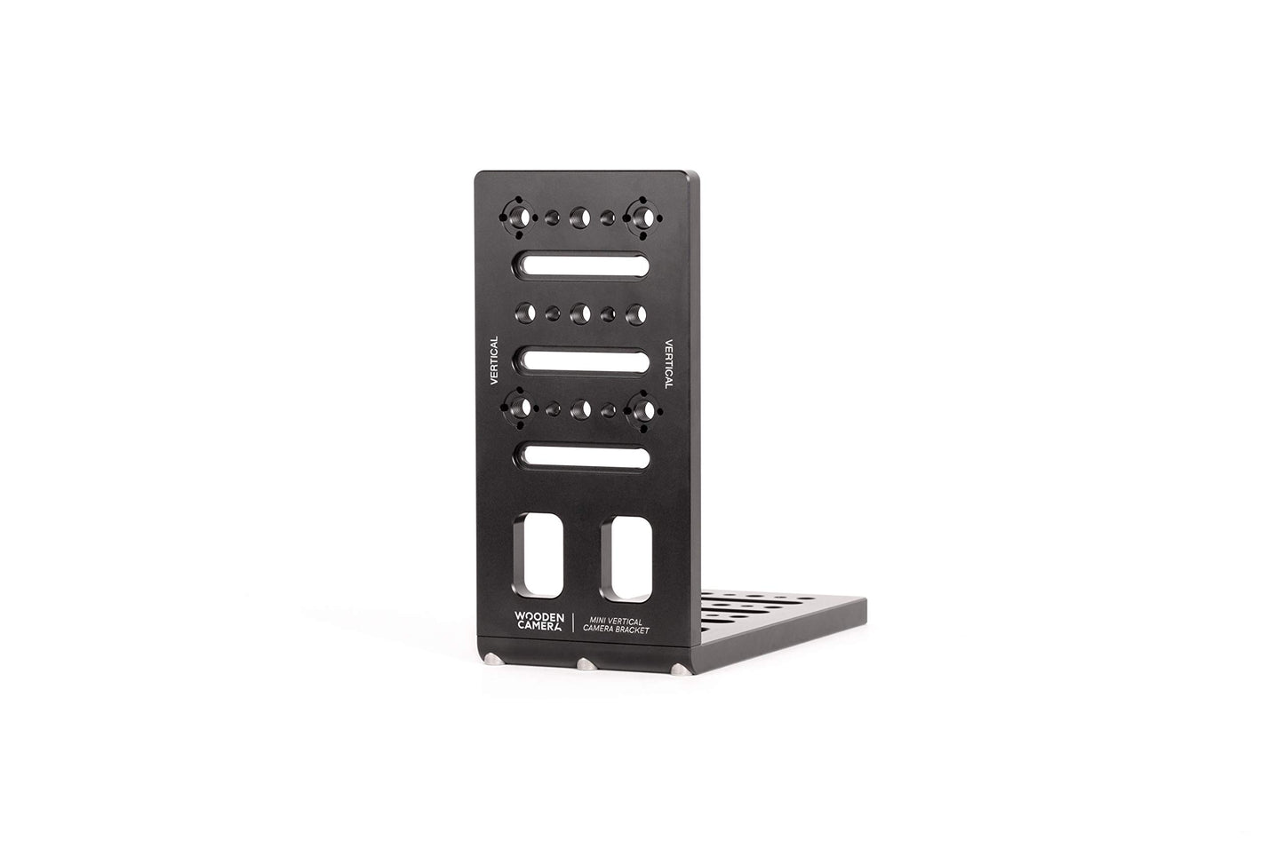 Wooden Camera Mini Vertical Camera Bracket, L-Shaped with 1/4-20 and 3/8-16 Threaded Holes, Made of Durable CNC Machined Aluminum, Small Version