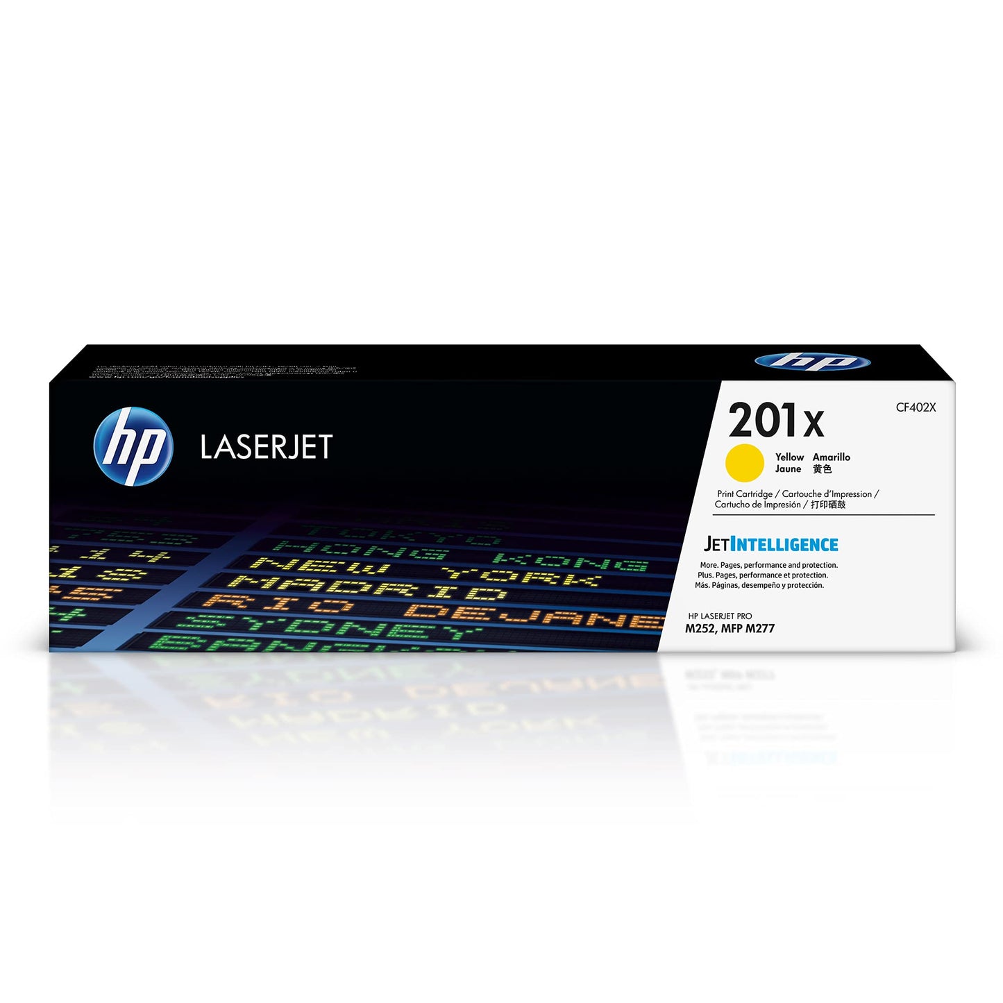 HP 201X Yellow High-Yield Toner Cartridge | Works with Color LaserJet Pro M252, MFP M277 Series | CF402X