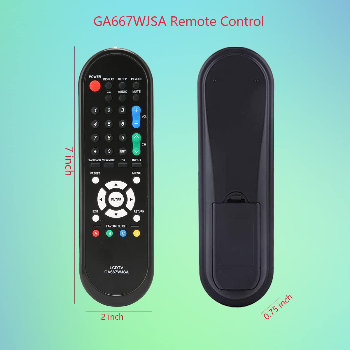 GHUST GA667WJSA Remote Control Replacement for Sharp TV LC-70LE600U LC-C3234U LC-C3237U LC-C3237UT LC-C4067U LC-C4067UN LC-C4655U LC-C46700UN