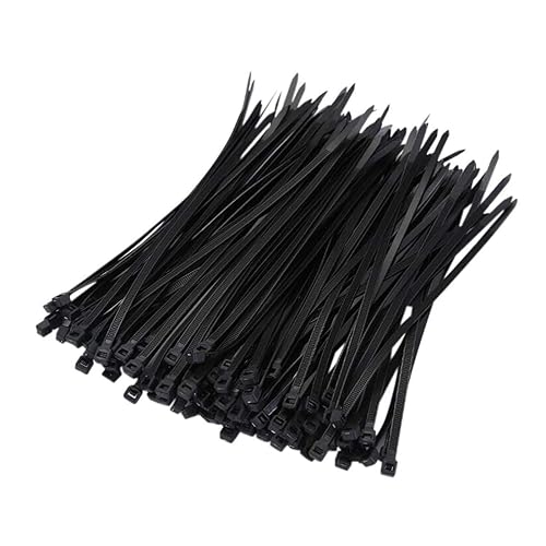 Axgo 100 Piece Multi-Purpose 12 Inch Nylon Self Locking Cable Ties, Black