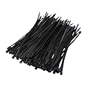 Axgo 100 Piece Multi-Purpose 12 Inch Nylon Self Locking Cable Ties, Black