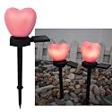 1PC Valentines Day Outdoor Decorations Lights -Solar Heart Garden Stakes Lights Outside, Atmosphere Light Ground Inserting Waterproof Landscape Garden