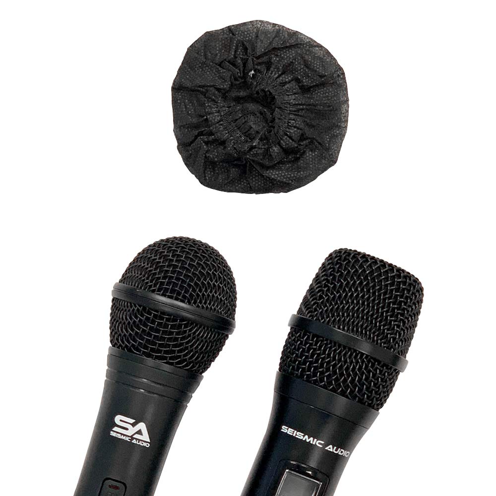Seismic Audio SA-MicDC - 25 Pairs of Disposable Universal Microphone Covers - Fits Standard O and U Shaped Mics (50 pcs Total)