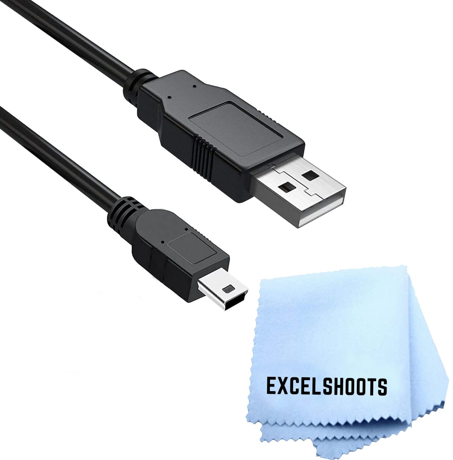 Excelshoots USB Cable, Compatible with Canon EOS Rebel T7 DSLR Digital Camera and Other Devices, Mini USB Data Transfer Cable, Charging Charger Cord