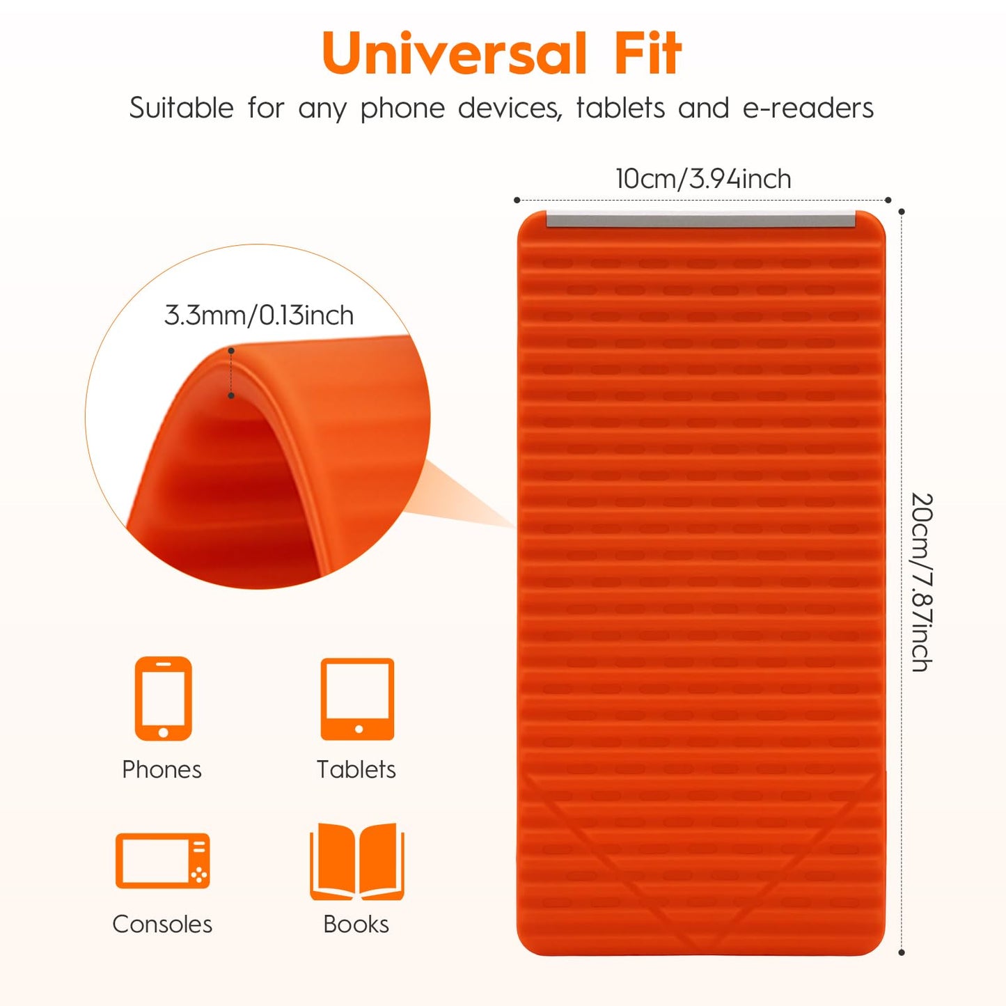 SINSETU 2 Pack Adjustable Foldable Silicone Phone Stand, Universal Bendable Cell Phone Tablet Holder, Portable Anti-Slip Desk Bed Phone Mount