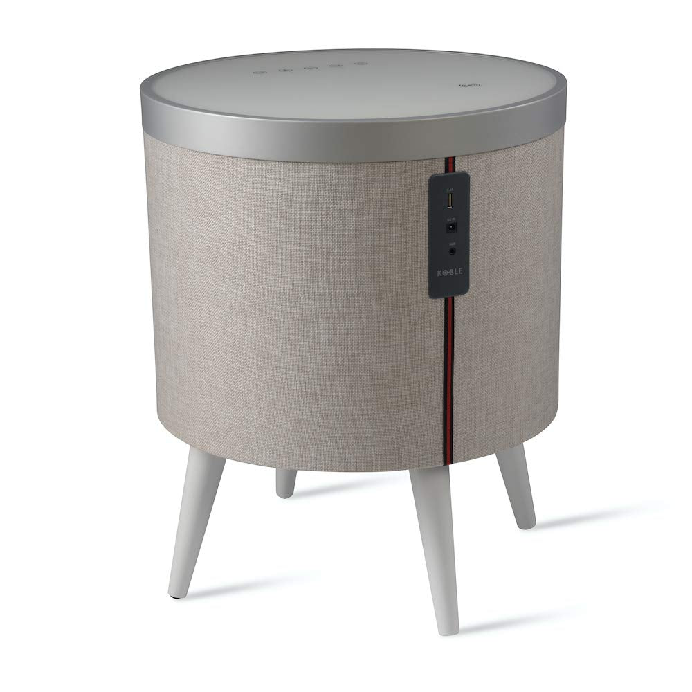 KOBLE Zain Side Table with Speaker and Subwoofer - White Top