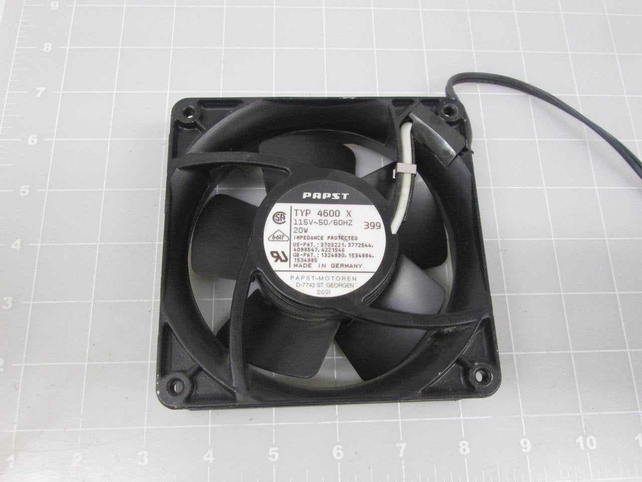 Ebm-Papst Axial Fan, 119Mm X 119Mm X 38Mm, 115Vac - 4600X