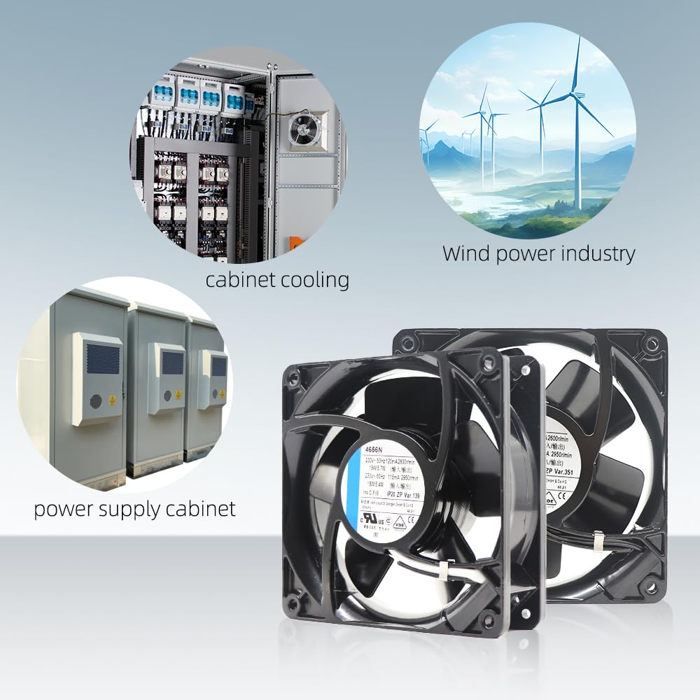 for ebmpapst Fan 4656N 230V AC Fan 19/18W 120/115mA 12038 120 * 120 * 38mm 2650rpm Axial Wind Power Industrial Electrical Wind Circle Cabinet Oven