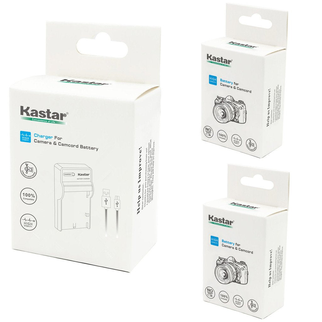 Kastar Battery (X2) & Slim USB Charger for Sony NP-FP51 NP-FP50 and DCR-30 DVD103 DVD105 DVD203 DVD205 DVD305 DVD92 HC20 HC21 HC26 HC32 HC36 HC40 HC42