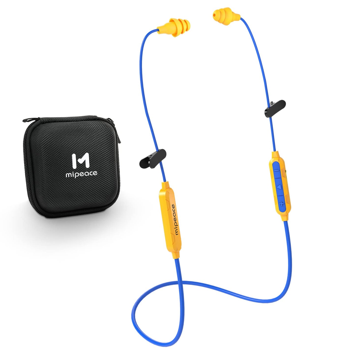 MIPEACE Bluetooth Work Earplugs Headphone,Wireless in-Ear Noise Isolating Earbuds,29dB Noise Reduction Headphone with Control,19+ Hours Battery