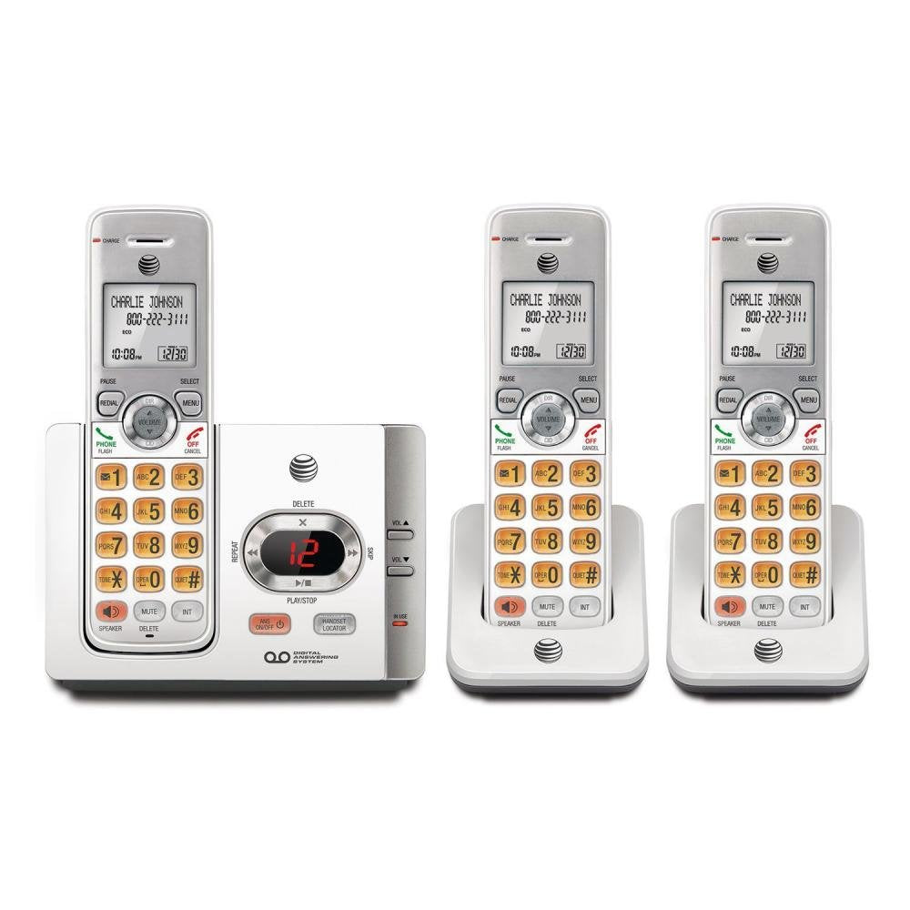 AT&T 3 Handset Cordless Phone with Answering System with Caller ID/Call Waiting