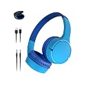 Belkin SoundForm Mini - Wireless Bluetooth Kids Headphones, 30H Battery, 85dB Safe Volume Limit, Built-in Microphone - Toddler On-Ear Earphones