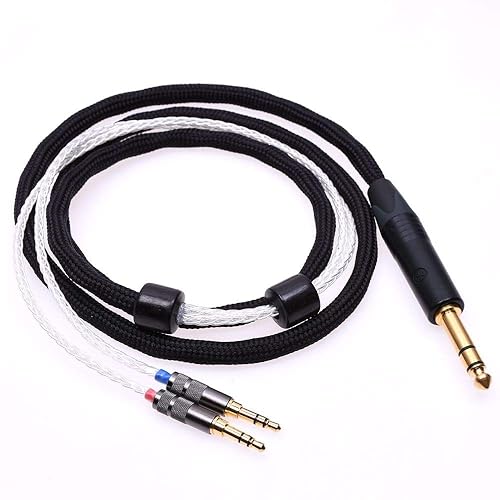 GAGACOCC Black Sleeve 16 Cores 5N Pcocc HiFi Cable New 2x3.5mm for Hifiman Arya HE1000se HE5se HE6se HE4xx Headphone Upgrade Cable Extension Cord…