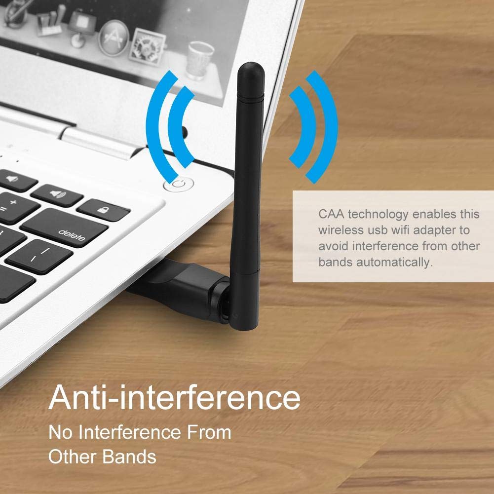 USB WiFi Adapter, Mini 150Mbps Wireless with Antenna