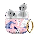 Compatiable with AirPod 4 Protective Case 2024, Soft Protective Case with Keychain for Women,Cute Shockproof Charging Case Cover for AirPod 4(Owl