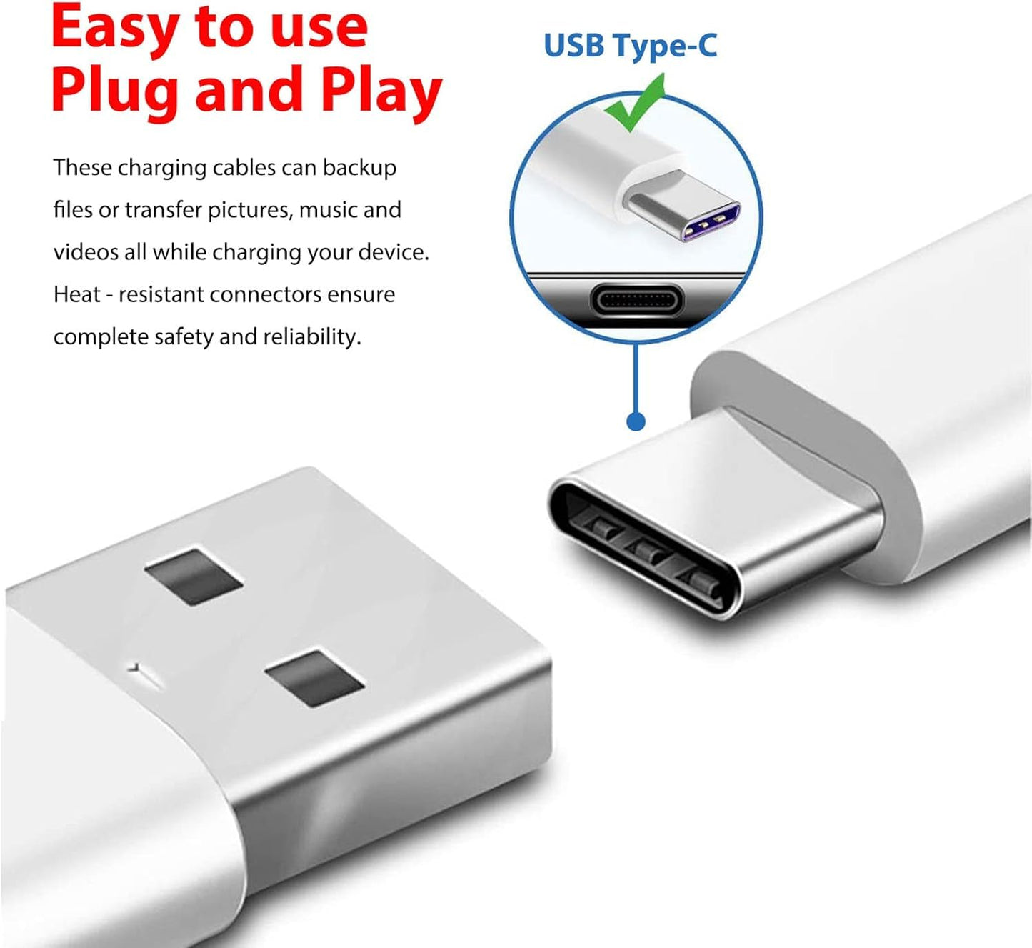 5FT Charging Cable Cord for Arlo Essential 2K Outdoor Security Camera 2nd Generation USB C Camera Cord for Arlo Oro 6 th gen, Essential XL 2nd