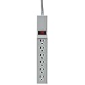 Steren 905-106 6 UL Rated Outlet Plastic Surge Strip