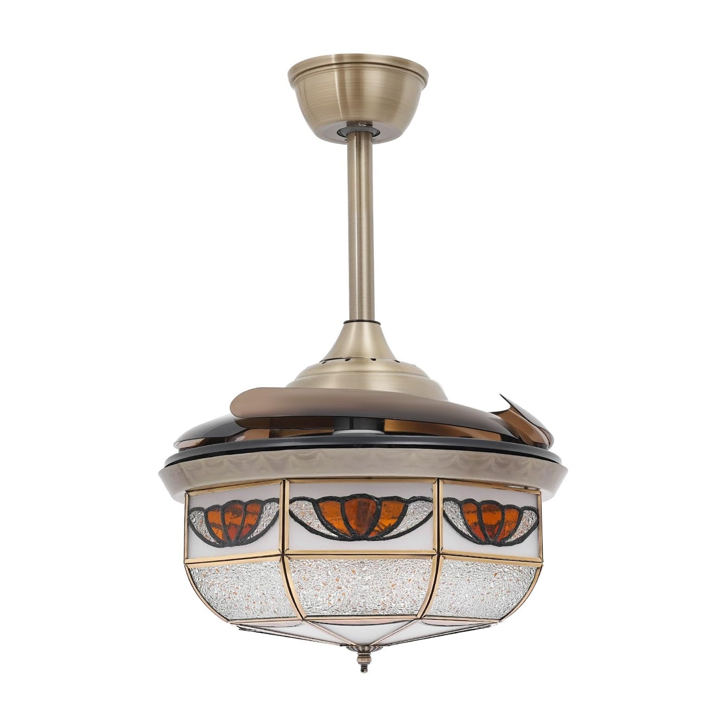 36" Ceiling Fan with Light Remote 6 Speeds Bronze Reversible LE
