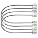 NECABLES 4Pack 8 Inch Short Telephone Cord Phone Cable Wall Phone Cord for Landline RJ11 6P4C Male to Male