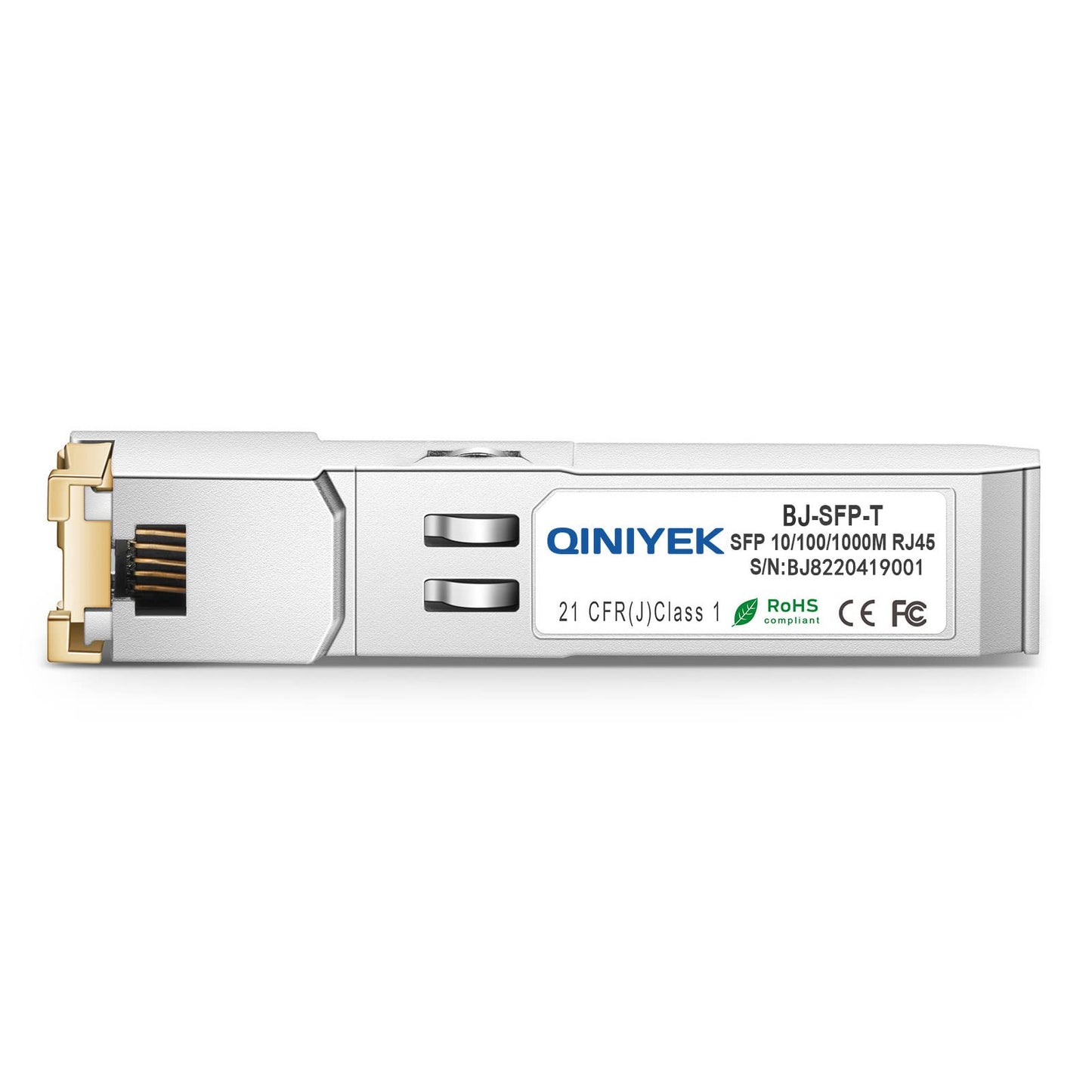 QINIYEK 2Pack 10/100/1000BASE-T RJ45 Copper SFP Ethernet Module, Gigabit SFP to RJ45 Mini-GBIC Transceiver for Cisco GLC-T/SFP-GE-T/GLC-TA, Mikrotik