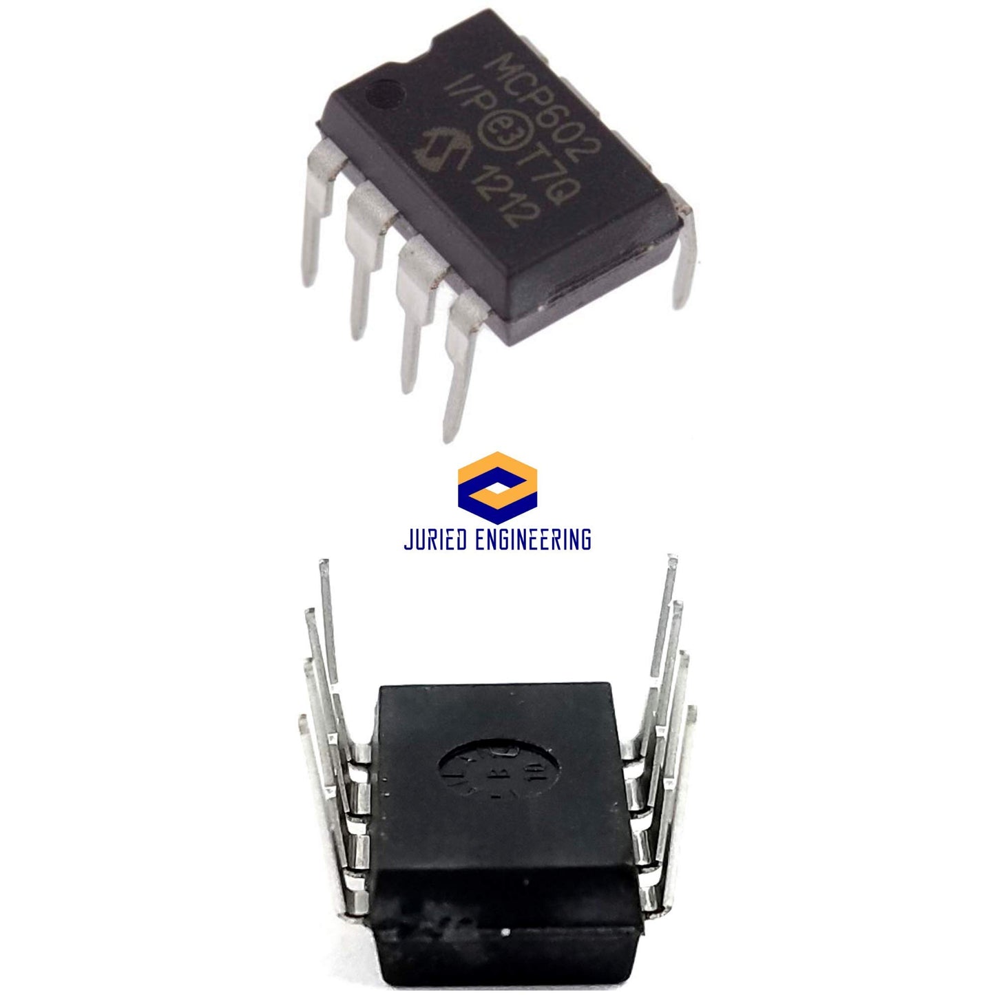 Juried Engineering Microchip MCP602-I/P MCP602 Dual Operational Amplifier Op-Amp 2.8MHZ 2.3V/us DIP-8 Breadboard-Friendly (Pack of 5)