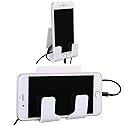 TXEsign Adhesive Wall Phone Holder Mount for Smartphones iPhone External Battery Wall Holder Mount (White)