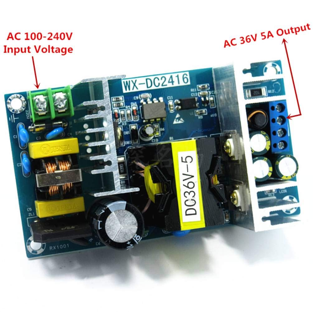 Dasiter AC-DC Buck Converter AC 100-240V to DC 36V 5A AC-DC Step-Down Converter Module 180W Isolation Switching Power Supply Module SMPS Converter…