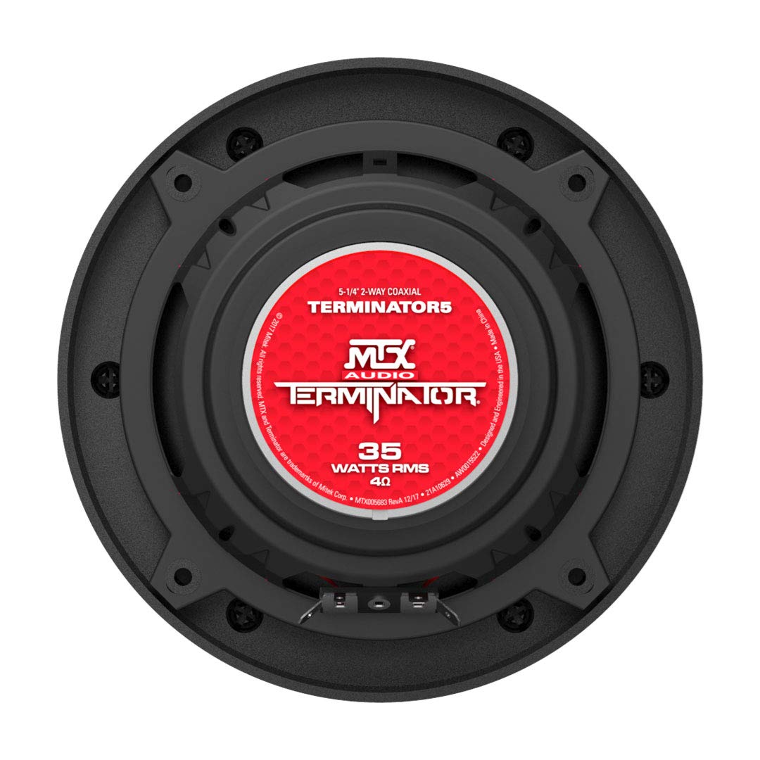 MTX Audio TERMINATOR5 Terminator Series 5.25", 2-Way, 35W RMS 4-Ohm Coaxial Speaker Pair