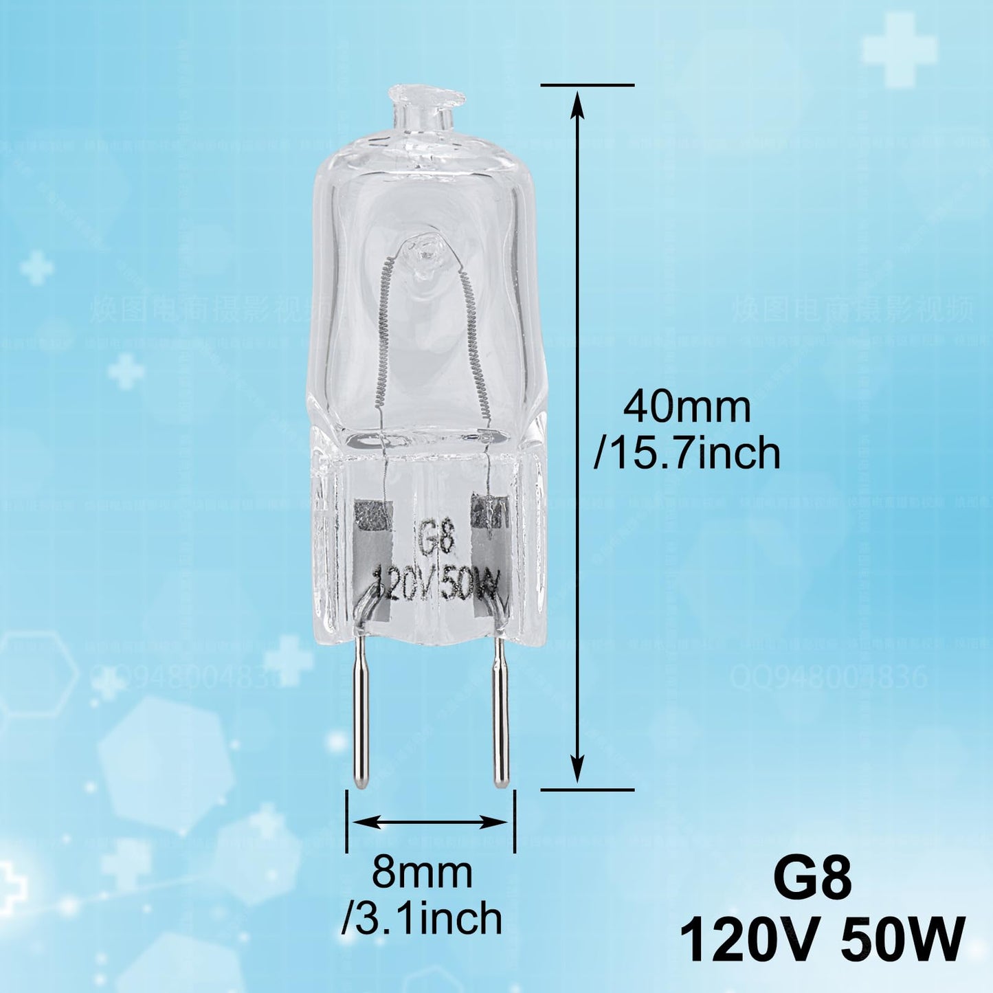 G8 Halogen Light Bulbs, Light Bulb Lamp for GE Microwave Oven 120V 50W