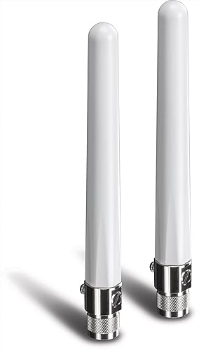 TRENDnet 4/6 dBi Surge Outdoor Dual Band Omni Antenna Kit, Replaceable Surge Protection Fuse, TEW-AO46S