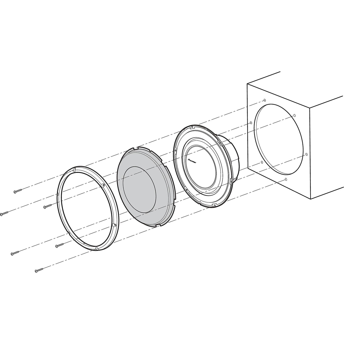 Pioneer UD-10GL 10" Speaker Grille for Specific Pioneer Shallow Subwoofers (TS-D10LS4 / TS-D10LS2 / TS-A2500LS4) - Accessory