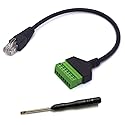 GLHONG RJ45 Screw Terminal, Ethernet RJ45 Male Plug to 8 Pin Screw Terminal Block Adapter Extension Cord Connector for Cat7 6 5 CCTV AV DVR UTP