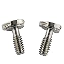 E-outstanding D Ring Hinged Screw 2PCS 1/4-20 Thread D-Ring Stainless Steel Camera Fixing Screws for Camera Tripod Monopod QR Plate 17mm Length
