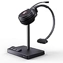 Yealink WH62 Mono UC DECT Wireless Headset 525 ft Range for Zoom Skype Certified Work Headset with 2X Noise Canceling Mic for IP Phone and Computer