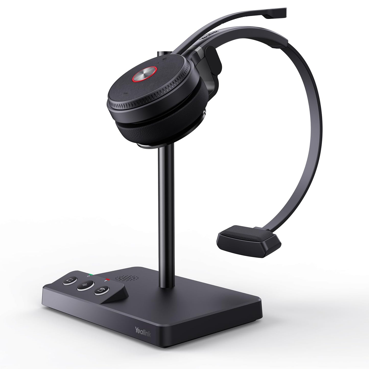 Yealink WH62 Mono UC DECT Wireless Headset 525 ft Range for Zoom Skype Certified Work Headset with 2X Noise Canceling Mic for IP Phone and Computer