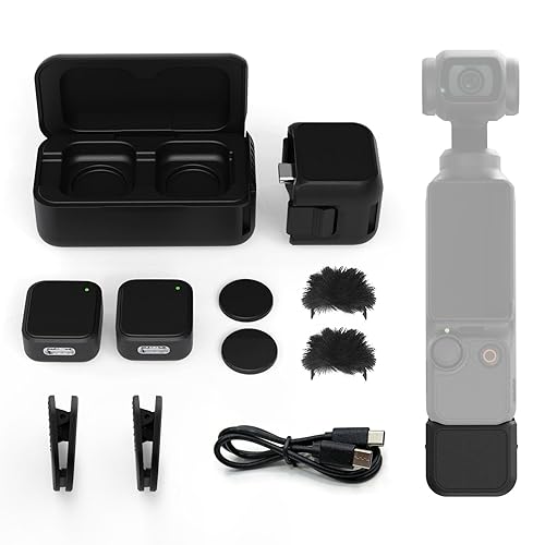 Wireless Lavalier Microphone Kit (2 TX + 1 RX + Charging Case) | 20H Battery Life, Magnetic Attachment, Compatible with Xtra Muse & DJI Osmo Pocket 3