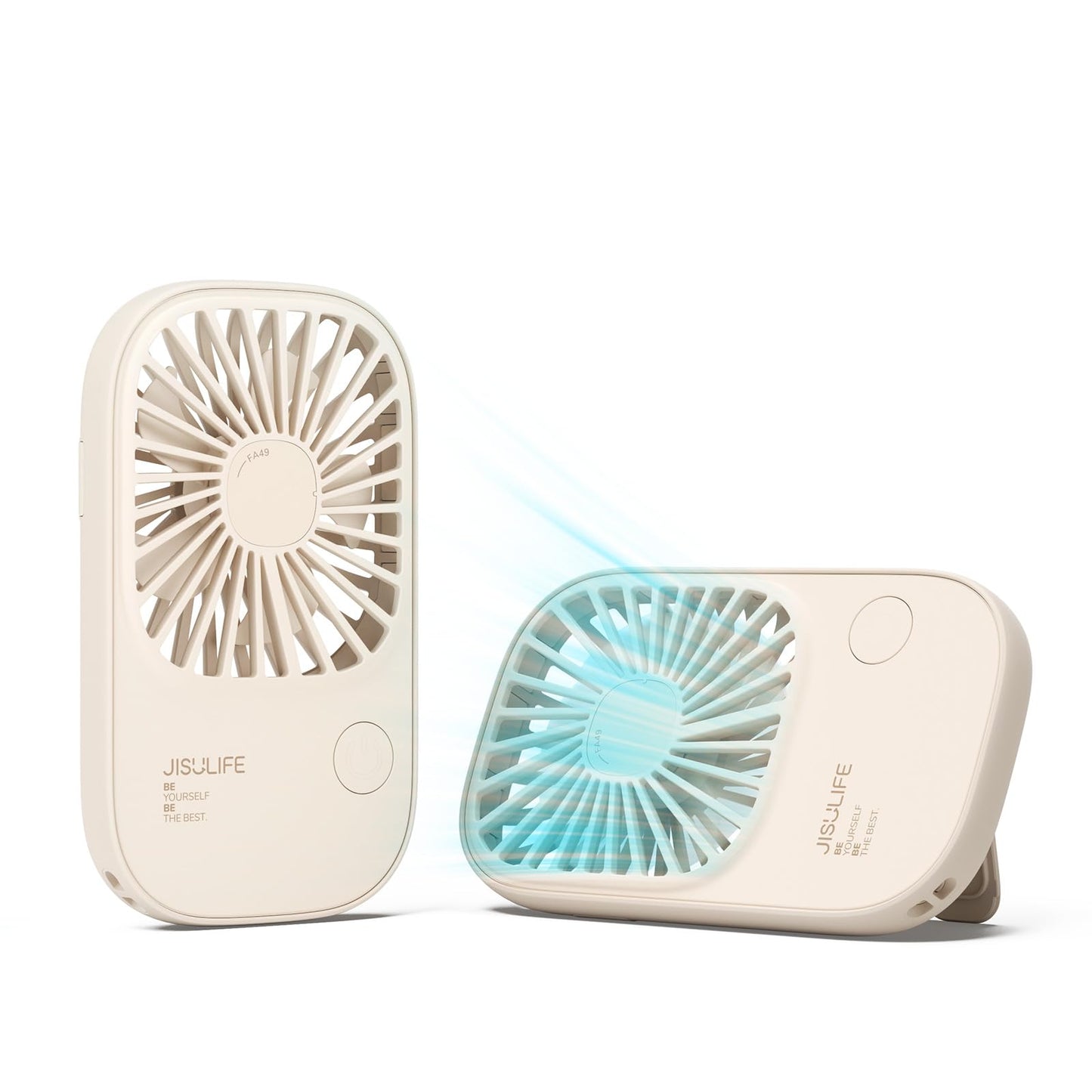 JISULIFE Handheld Mini Lash Fan with Bracket, Small Portable USB Rechargeable Personal Makeup/Eyelash Fan with 3 Speeds for Women Mom Girls Office